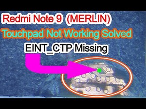 (हिंदी मैं) || Redmi Note 9 Touchpad Not Working Solved || Eint_Ctp Missing ||