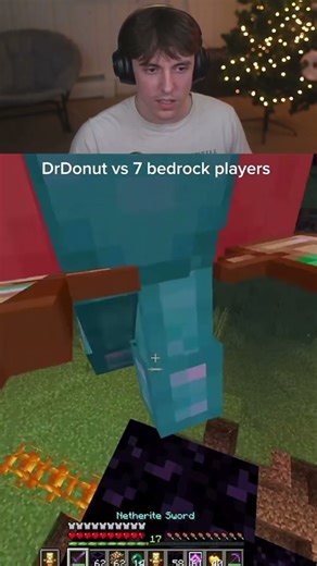 لاعب جافا ضد سبعة لاعبين بيدروك #ماينكرافتللجوال #minecraft #hypixel #bedwars #mrbeast #ltgames