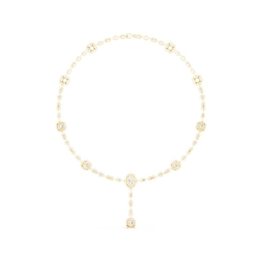 Spectacular Diamond Line Necklace | Flexible Gold Tennis Chain Bridal Jewelry - Etsy