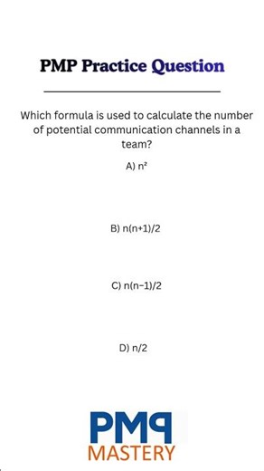 PMP Communications Question: Communication Channels Formula #pmp