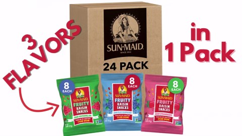 Sun-Maid Fruity Raisin Snack Variety Pack - (24 Pack) 1.33 oz Pouches | Sour Strawberry, Watermelon & Blue Raspberry