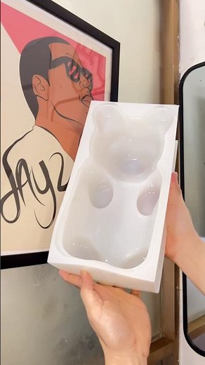 Making a giant 10 inch gummy bear silicone mold for resin art #diy #gummybear