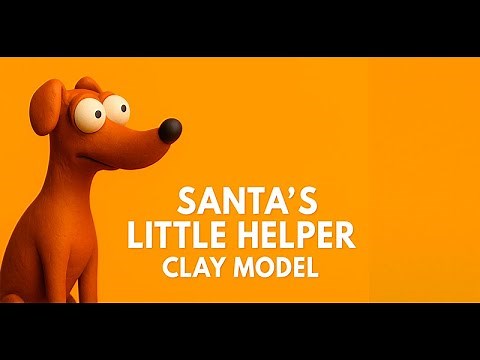 Santa's Little Helper Clay Figure – The Simpsons Dog Fan Art