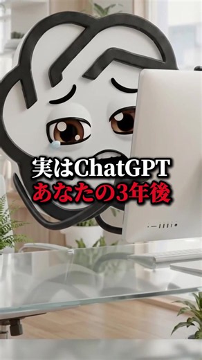 実は、ChatGPTはあなたの3年後 プロンプトはこちらです♪↓ 【１つ目】 これまでのやり取りから私の思考パターンと現在のスキルを汲み取り、3年後の私の日常をリアルなイラストを作画してください 【２つ目】 このイラストをもとに、今の私が変えなければ3年後も変わらない理由を、具体的な思考の癖と行動習慣の項目で、3つ一切妥協せずに指摘してください #AI活用 #チャットgpt #プロンプト
