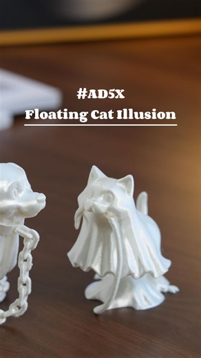 Flashforge on Instagram: "How is this cat floating? 3D printing did it. Try printing one yourself! Printed on: Flashforge AD5X Design by: vendererl(Makerworld) #3dprinting #3dprints #Cat #spooky #flashforge"