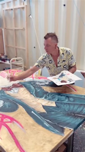 34 reactions · 6 comments | New artwork painted on gold leaf!  ‘Never too late gold party’ by The Space Cowboy. 182X 122 CM.  This unique artwork also comes with an augmented reality animation viewable through any smart phone, simply hold up your phone and see the artwork spring to life. | The-Space-Cowboy | Facebook