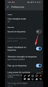 How to off vibration in keyboard in android