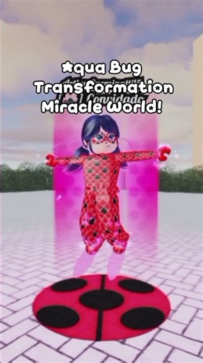 Aqua Bug transformation Miracle World #miraculous #roblox #vaiprafycaramba #ladybug