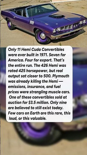The Hemi Cuda Convertible Nobody Wanted in 1971 #shorts #automobile #cars