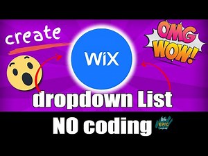 create dropdown list in Wix without coding.