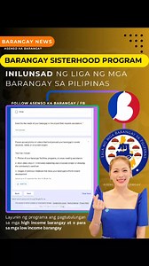 #BarangayOfficials , inilunsad ng Liga ng mga Barngay sa Pilipinas ang Barangay Sisterhood Program! Ayon sa liga ito ay isang programang nagbubuklod sa mga barangay para magtulungan at sabay na umunlad. Dito, ang mas maunlad na barangay ay magiging gabay at kaagapay ng barangay na nangangailangan, habang pareho silang natututo at lumalago sa proseso. 🤝 Inilabas din ng Liga ang form para sa mga gustong sumali, nasa comment section sa baba. Via Liga ng mga Barangay #barangaysisterhood #Barangay #
