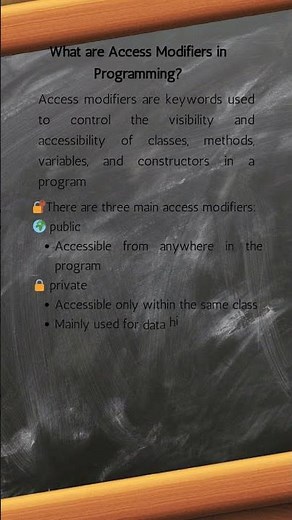 What are Access Modifiers in Programming