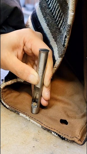 2.7K views · 19 reactions | How to install hardware components for the drawstring on a backpack#shorts #bagmaking #leather | Leather Craftsman | Facebook