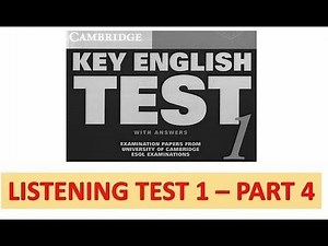 Cambridge KET 1 - Listening Test 1 Part 4 - with transcript