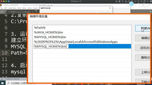 设置path变量启动mysql