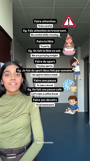 French expressions with faire 🇫🇷 #lesfritesfolles #frenchvocabulary #frenchlanguage #french
