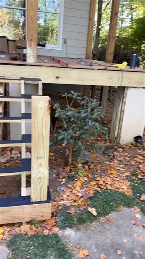 ⭐️Perfect timing for an outdoor area refresh! Mid job progress giving us all the happy feelings! 😍 #construction #nc #milwuakeetools #carpentry #deck #deckbuilding | GBR Construction