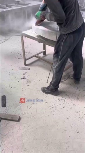 Granite Monument Shaping Process | Skilled Stonemason at Work