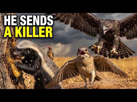 The Bird That Hires a Killer to Open Beehives | Honeyguide & Honey Badger