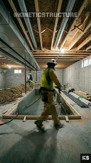 Satisfying Backyard Remodel: Custom Concrete Infinity Pool ✨ #asmr #satisfying #shorts