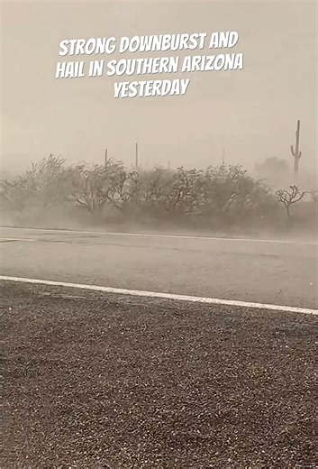 Storm chasing in southern Arizona | Hail & strong downburst footage