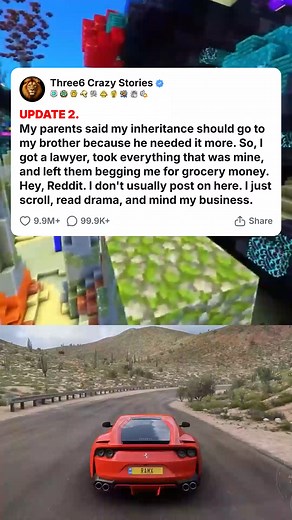 1.2K views · 13 reactions | UPDATE 2. My parents said my inheritance should go to my brother because he needed it more. So, I got a lawyer, took everything that was mine, and lef... #foryou #fyp #reels #viral #redditstorytime #redditposts #storytime #redditstories #reddit #askreddit #paranormal #redditparanormal #nosleep | Unmia | Facebook