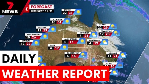 Australia's weather outlook for the day