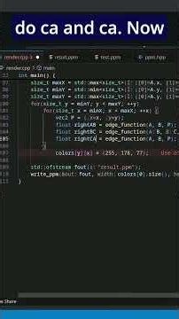 Triangle Drawing (2/2) #rasterization #cpp #gamedev #vtuber