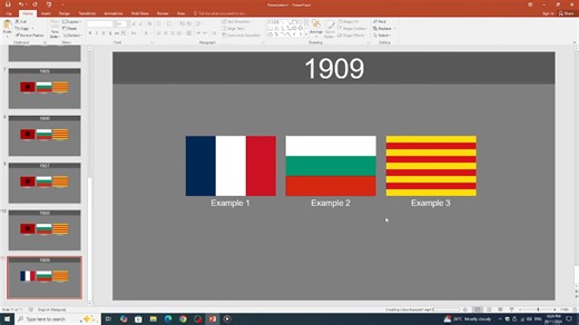 How has PPT flag如何用PPT制作国旗历史