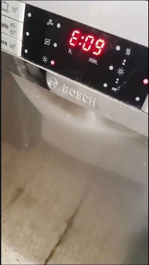 Bosch Dishwasher error E 09 solved
