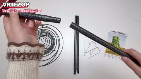 2 Pack Spiral Metal Garden Trellis for Climbing Plants Outdoor Indoor - 44" Adjustable Plant Support Tower with Center Pole, for Outdoor Garden, Raised Bed, Backyard, House Flower Pots & Planters