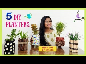 5 DIY Indoor planters Ideas | Creative Plant Pots From Waste Material