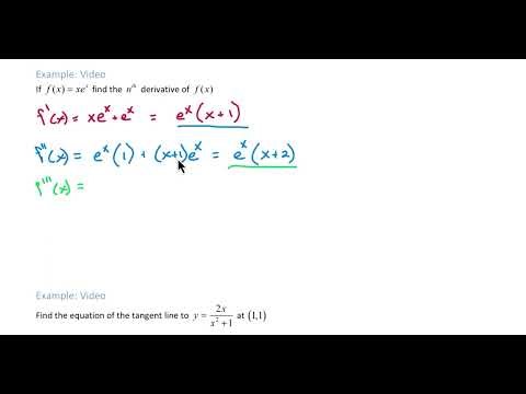 Finding the nth Derivative of a Function