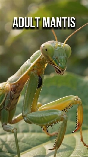 Praying Mantis Life Cycle: From Egg to Deadly Hunter! 🥚🦗#shorts #explore @TinySurvivors99