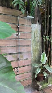 outdoor shower 🍃🚿 | The Grounds Resort