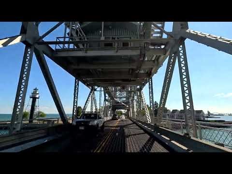 Duluth Minnesota Aerial Lift Bridge - Ship Passing