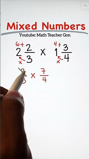 Multiplying Mixed Numbers #mathteachergon #mixednumbers #fractions
