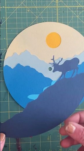 DIY Clock: Layered Paper Mountain 3D Design