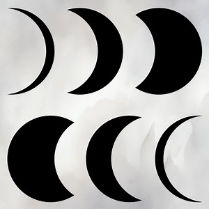 Moon Phase SVG | Full, Waxing & Waning - for Cricut, Silhouette, Stickers and Printables - Etsy Canada