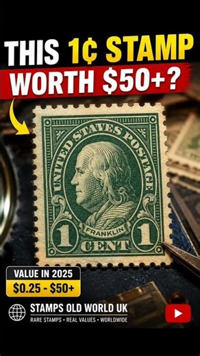 The Famous 1 Cent Franklin Stamp Value ! #stampcollecting #rarestamps #vintagestamps #oldstamps