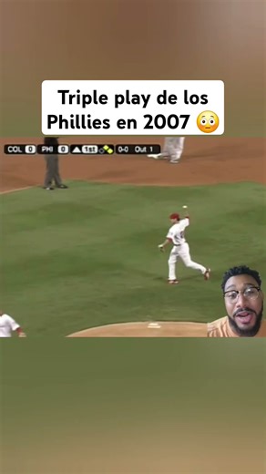 tiple play de los phillies 2007 😳 #mlblb #beisbol #mlb #baseball #shortsyoutube #shorts #shortvideo