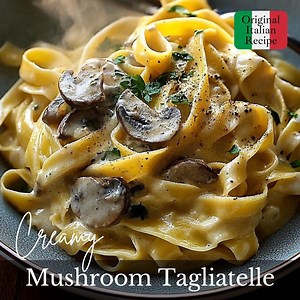 Creamy Mushroom Tagliatelle Recipe: Easy Italian Pasta Sauce (PDF Download) - Etsy UK