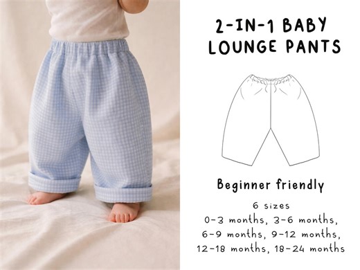 Baby Lounge Pants Sewing Pattern PDF, Baby Trouser Pattern, Baby Pants Pattern, Baby Jogger Pants, Beginner Friendly Sewing Pattern - Etsy Canada