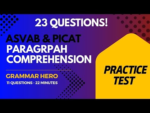 Ace the ASVAB: Paragraph Comprehension Practice Test #acetheasvab #grammarhero