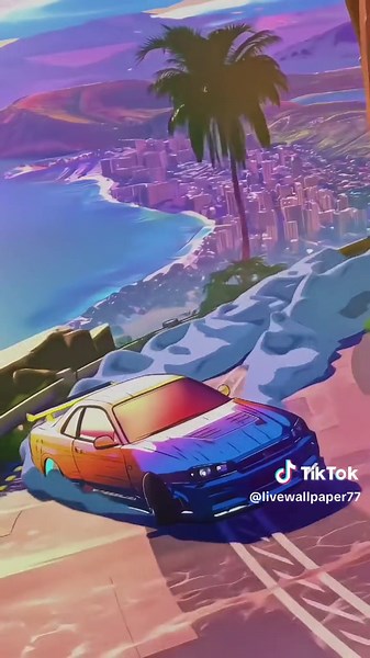 4K Live Wallpaper: Vaporwave Aesthetic, Car, Beach | 2021 Summer
