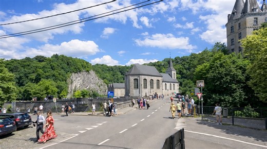 Durbuy Belgium traditional town walk with historic charm (4K)