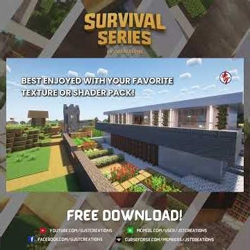 Minecraft Modern House - Plains Biome by JSTCreations #survivalminecraft #jstcreations #minecraft