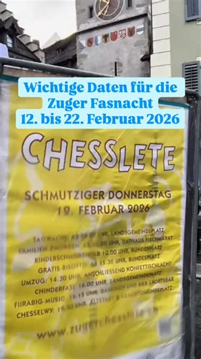 Es isch Fasnacht in Zug!🎭🎉 Wir teilen die wichtigsten Daten und Events mit euch. Alle Events in der Übersicht findet ihr unter zug-tourismus.ch/fasnacht . . . . . #inlovewithzug #zugerfasnacht | Zug