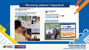 26K views · 781 reactions | #KnowledgeNow: Thank you, teachers, for participating in the Day 2 session of our "Watch.Learn.Teach: An Online Training Series for Teachers on Break!" Let's face the new school year equipped with new math teaching strategies and techniques Dr. Gladys Nivera shared with us! #KChTeachersCon2025 #WATCHLEARNTEACH #TeachingMath | Knowledge Channel | Facebook