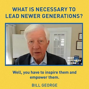 The best way to engage the younger generations in the workforce is to inspire and empower them. In my experience, purpose drives their decision making, as well as a desire to make a difference. They’ll choose to work for companies with values similar to their own, making it necessary for modern organizations to search for alignment between employees’ purpose and corporate purpose. Have you noticed a difference between the generations in your workplace? How do you bridge the gap? | Bill George